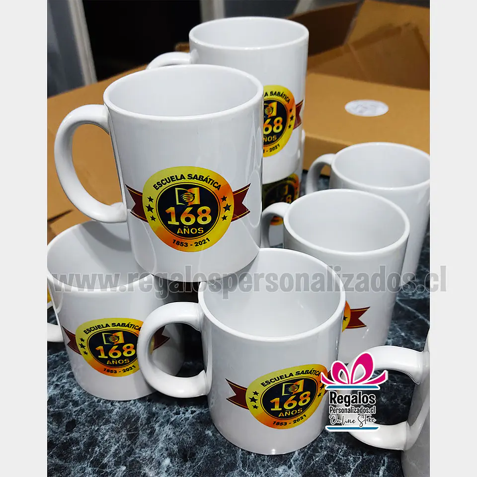 Tazón clásico blanco, personalizado 3