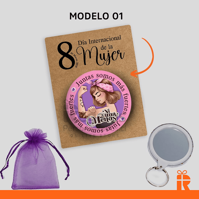 LLavero espejo diseño dia de la Mujer 5