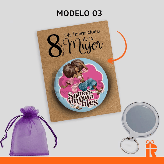 LLavero espejo diseño dia de la Mujer 7
