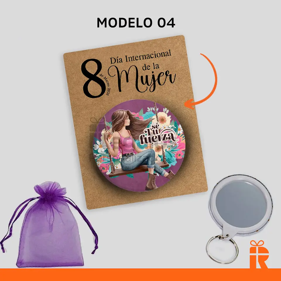 LLavero espejo diseño dia de la Mujer 8