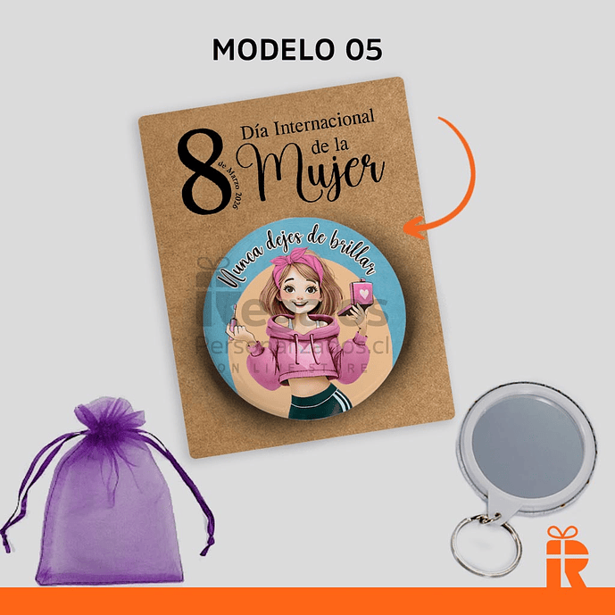 LLavero espejo diseño dia de la Mujer 9