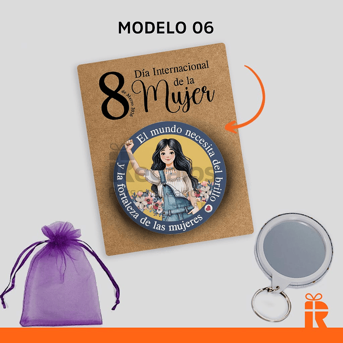 LLavero espejo diseño dia de la Mujer 10