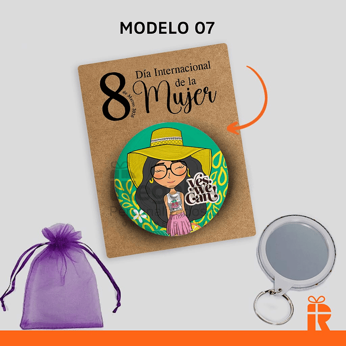 LLavero espejo diseño dia de la Mujer 11