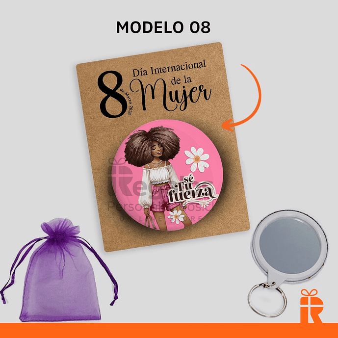 LLavero espejo diseño dia de la Mujer 12