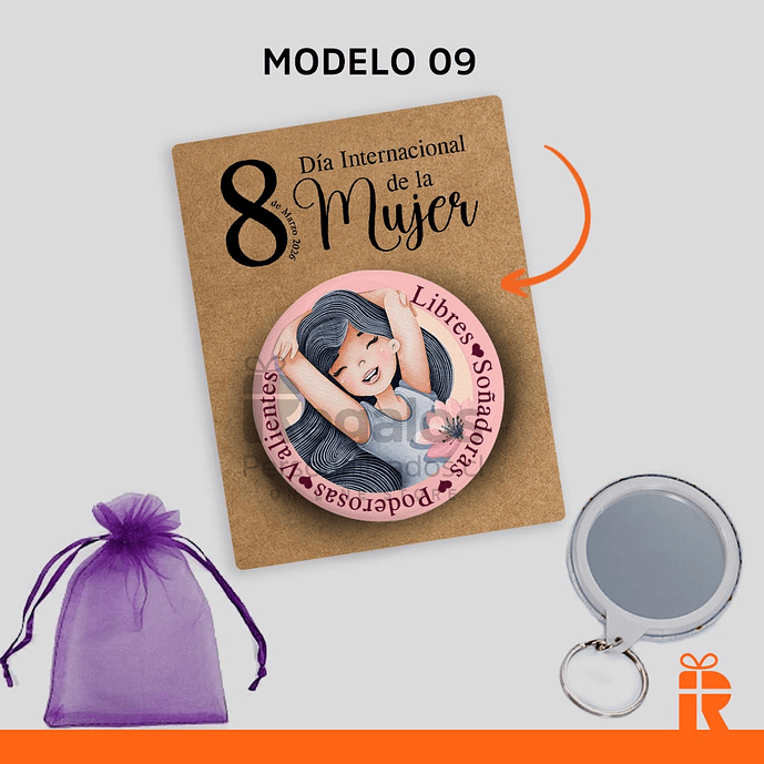 LLavero espejo diseño dia de la Mujer 13