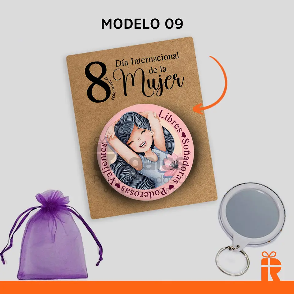 LLavero espejo diseño dia de la Mujer 13