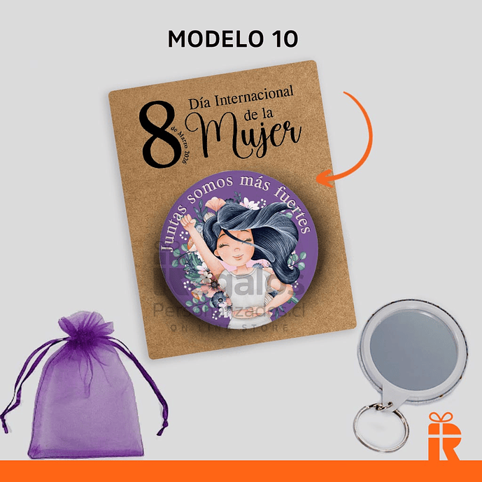 LLavero espejo diseño dia de la Mujer 14