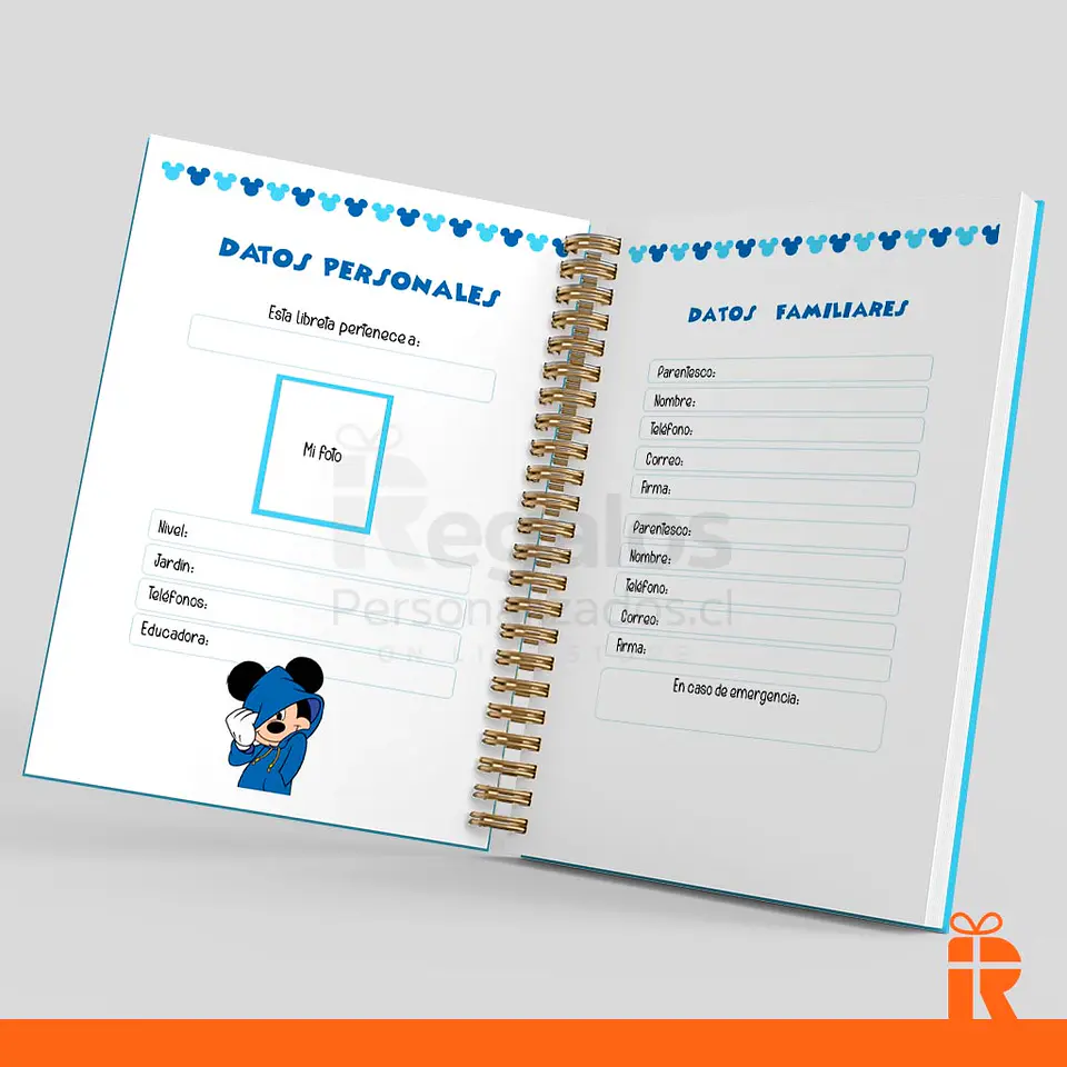 Libreta comunicación Jardin Mickey 3