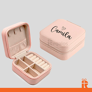 Joyero cuerina frase personalizada