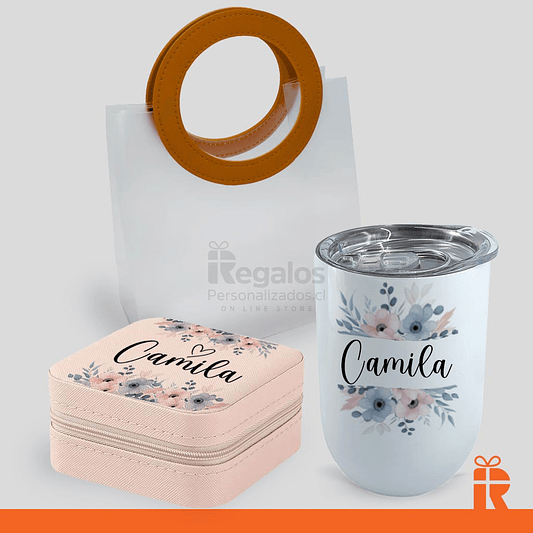 Pack joyero y vaso personalizado 1