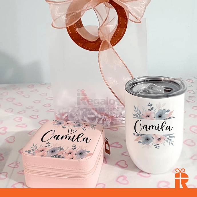 Pack joyero y vaso personalizado 2