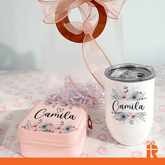 Pack joyero y vaso personalizado 2