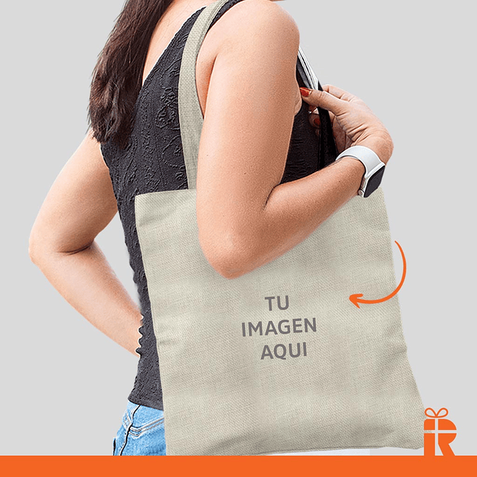 Bolsa tela natural personalizada 1