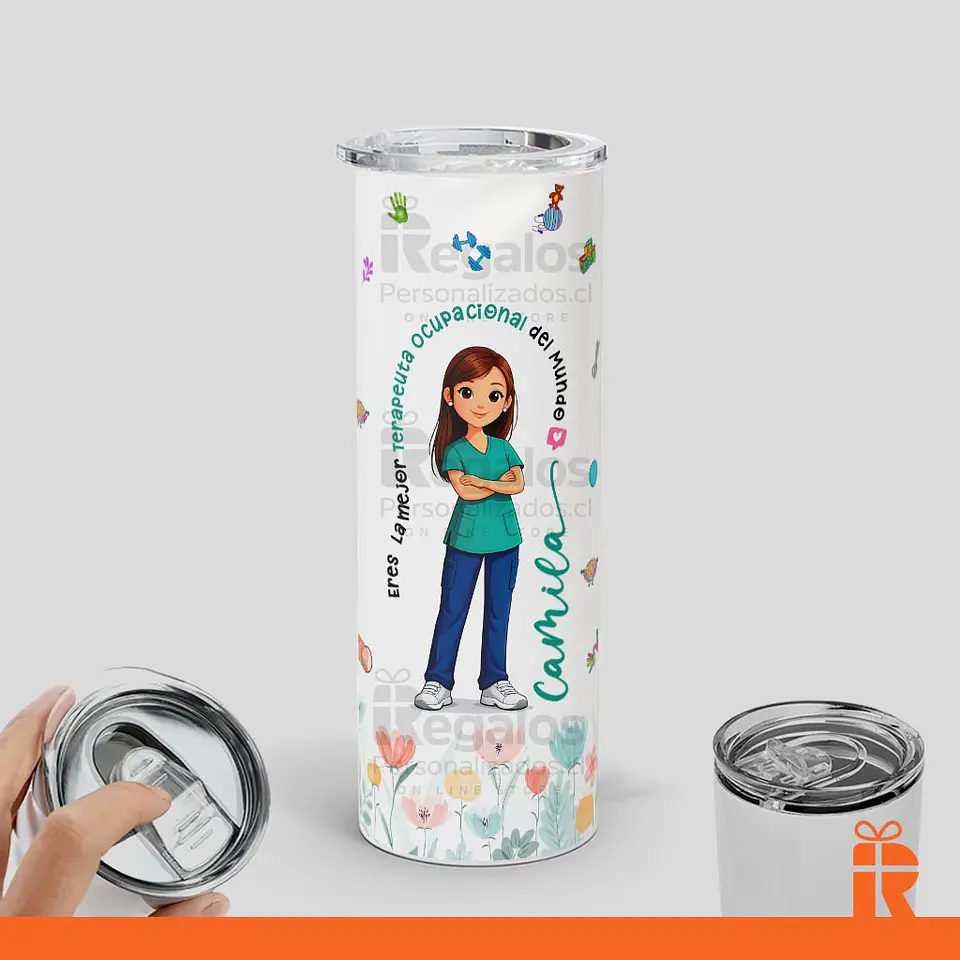 Vaso térmico skinny Terapeuta Mujer 1