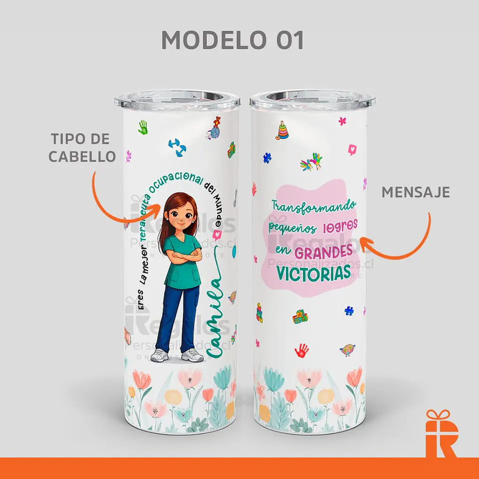 Vaso térmico skinny Terapeuta Mujer 2