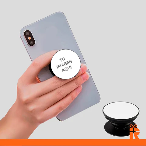 Pop socket negro personalizado