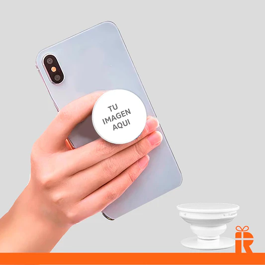 Pop socket blanco personalizado 1