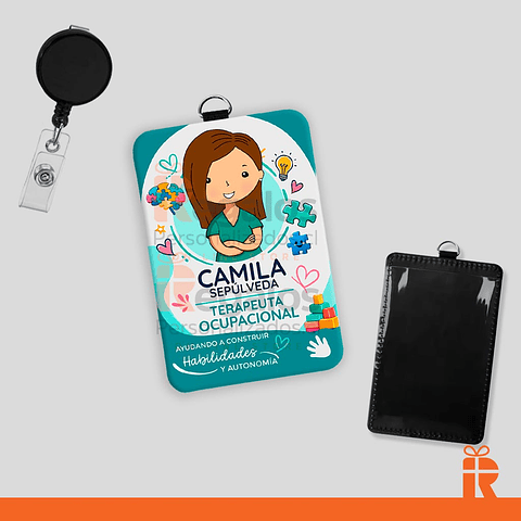 Porta credencial diseño T.O. mujer