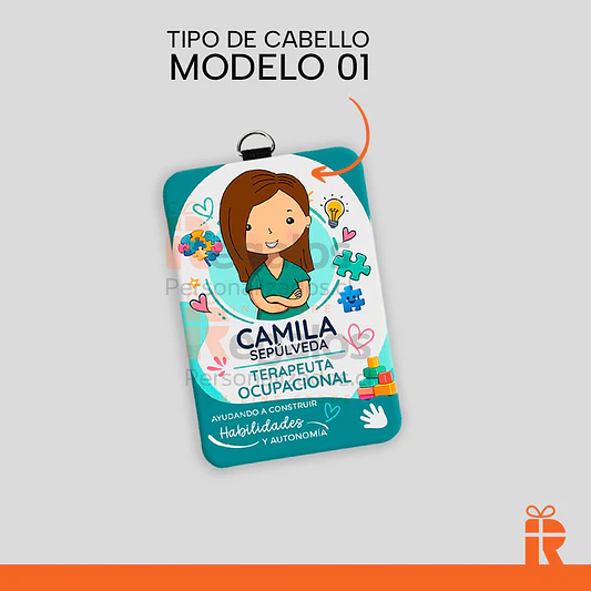 Porta credencial diseño T.O. mujer 2