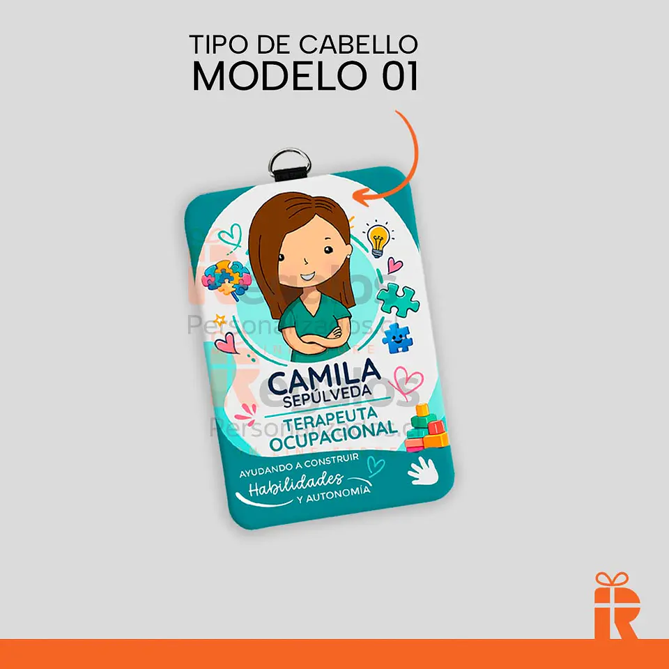Porta credencial diseño T.O. mujer 2