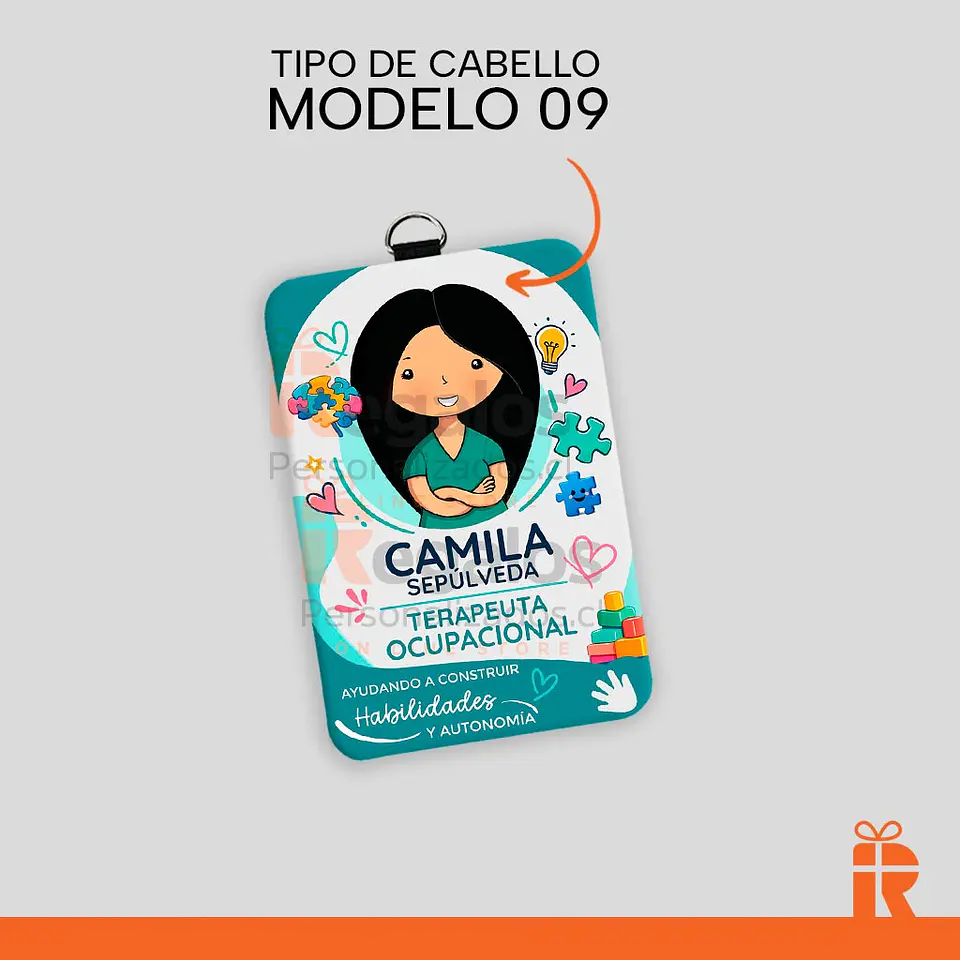Porta credencial diseño T.O. mujer 10