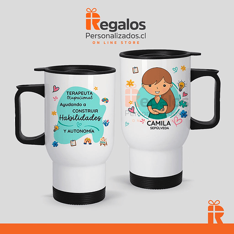 Mug térmico diseño T.O. mujer