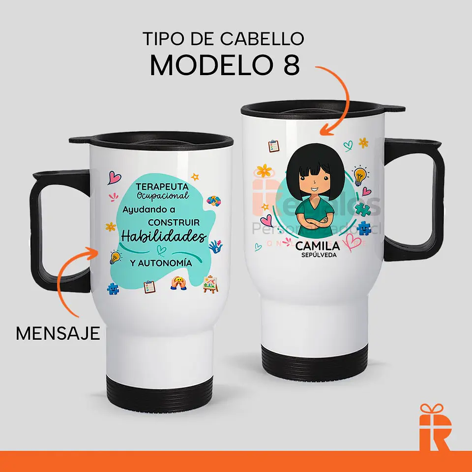 Mug térmico diseño T.O. mujer 9