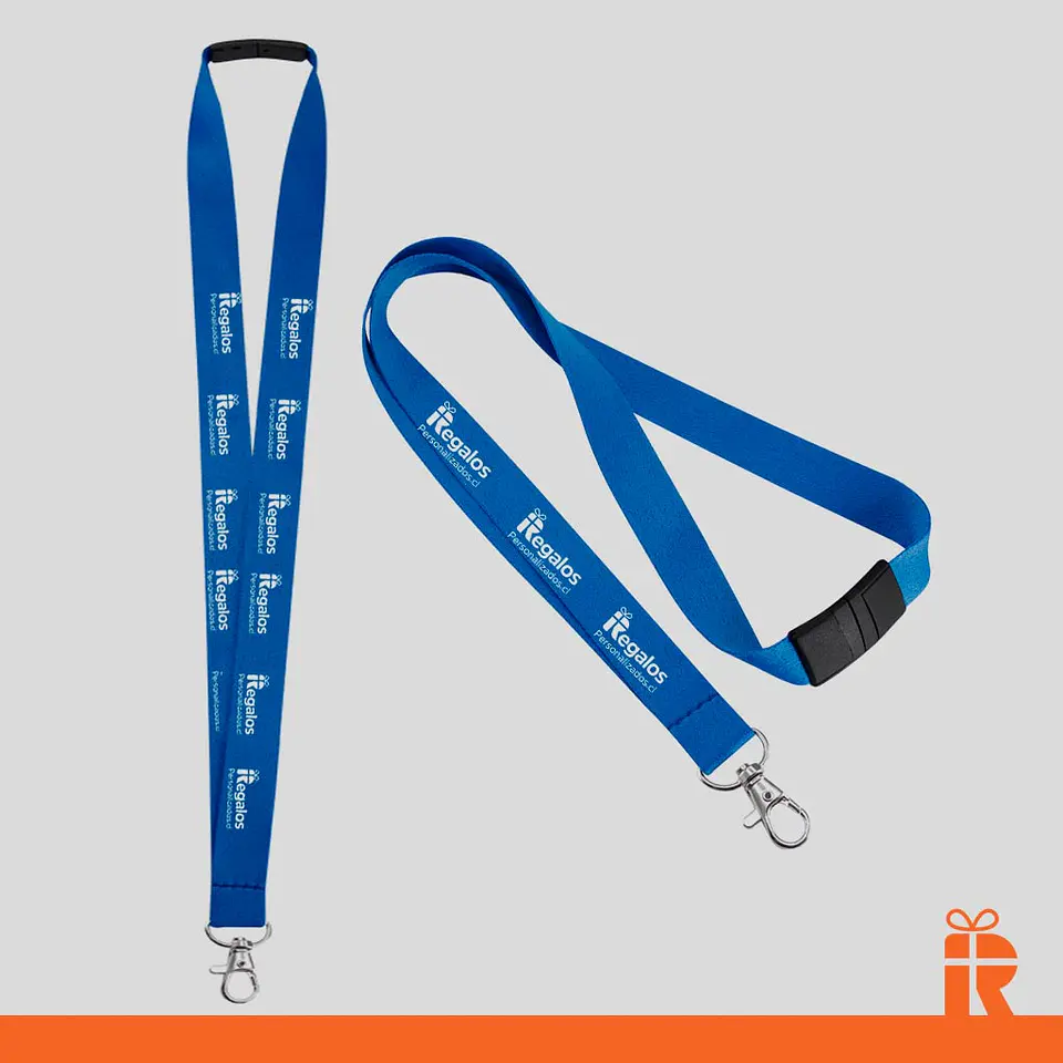 Lanyard azul personalizado 1
