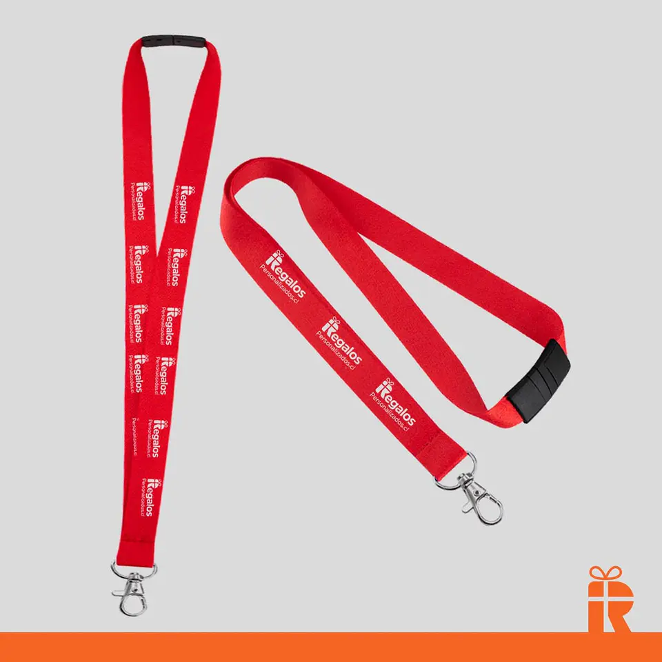 Lanyard rojo personalizado 1