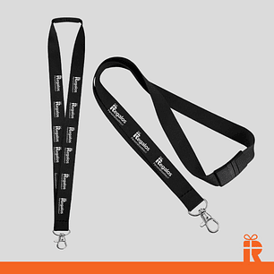 Lanyard negro personalizado