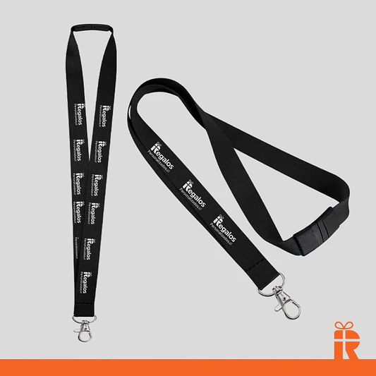 Lanyard negro personalizado 1