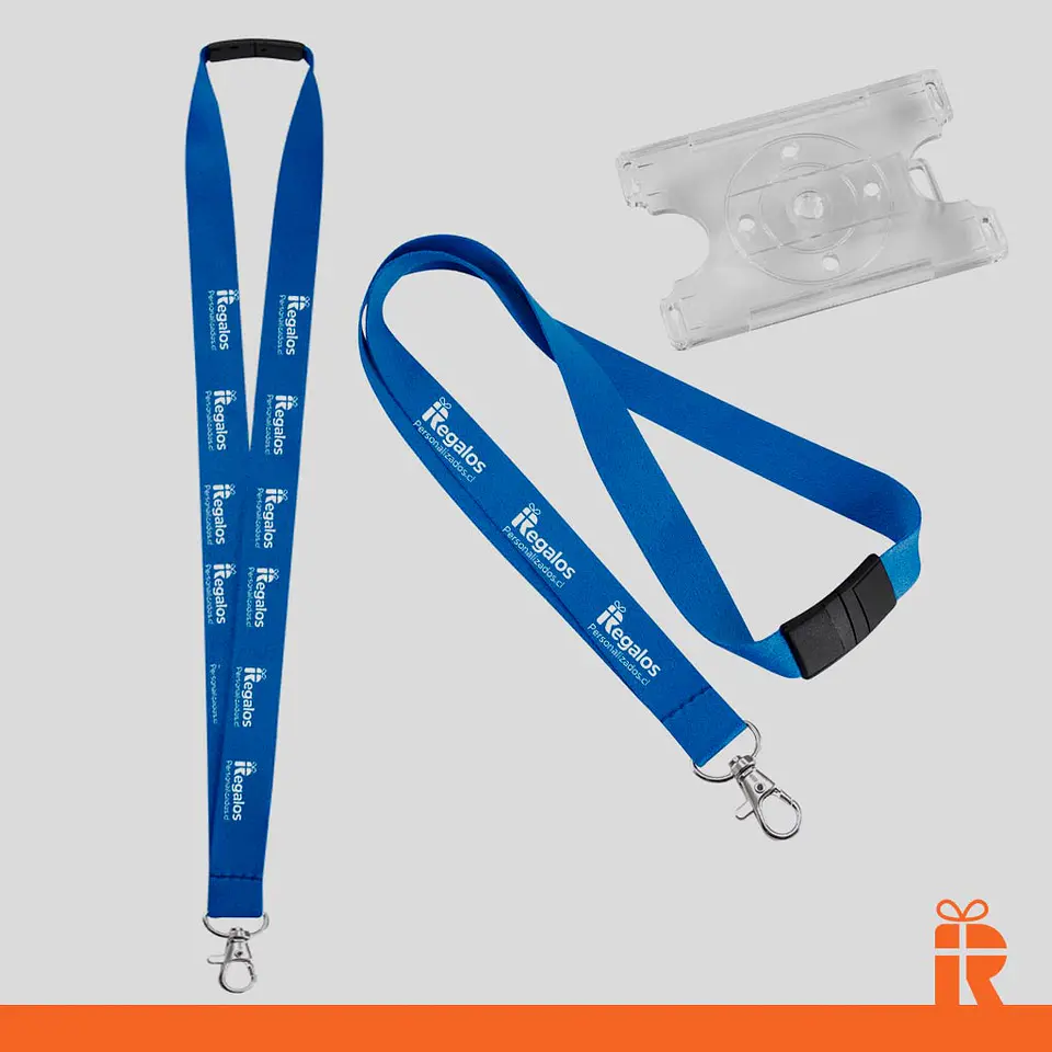Lanyard azul personalizado 2