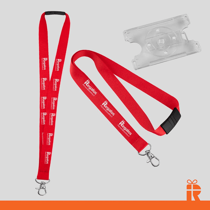 Lanyard rojo personalizado 2