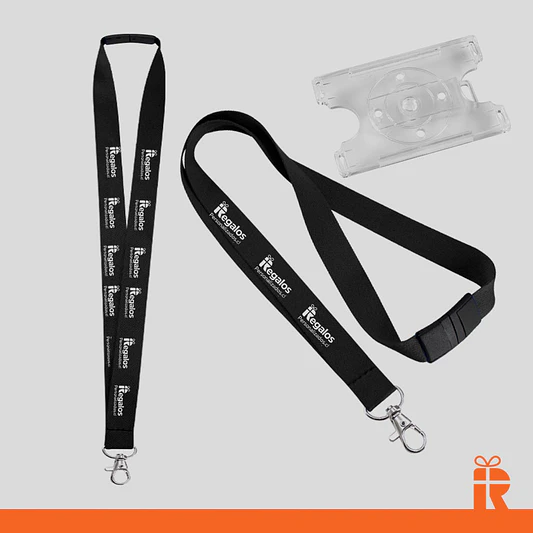Lanyard negro personalizado 2