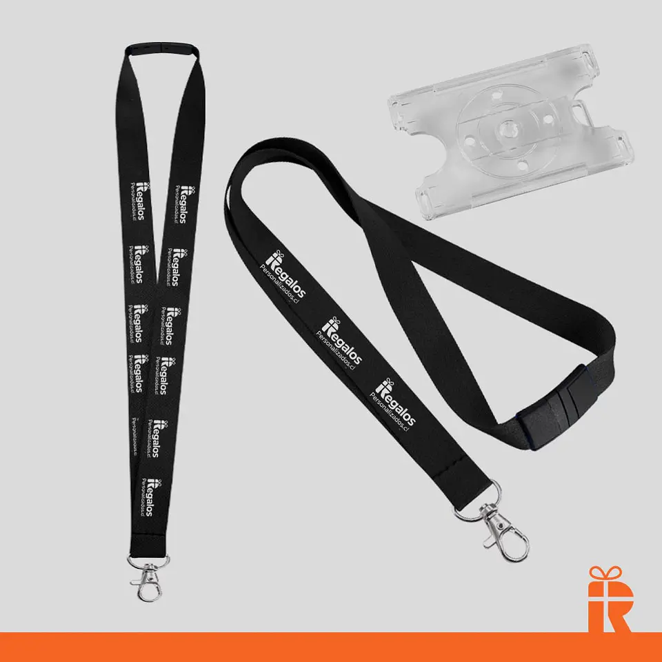 Lanyard negro personalizado 2