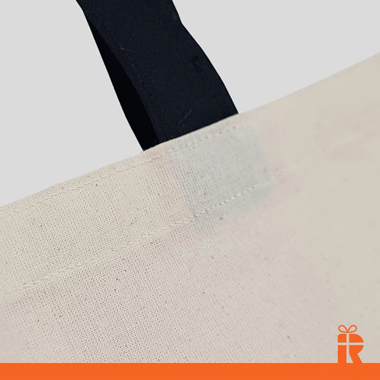 Bolsa algodón fuelle negro personalizada 3