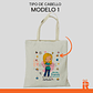 Bolsa tela diseño T.O. mujer - Miniatura 2