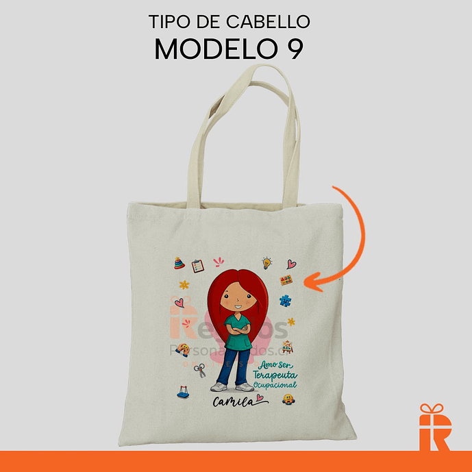 Bolsa tela diseño T.O. mujer 10