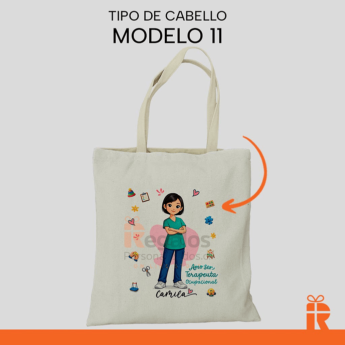 Bolsa tela diseño T.O. mujer 12