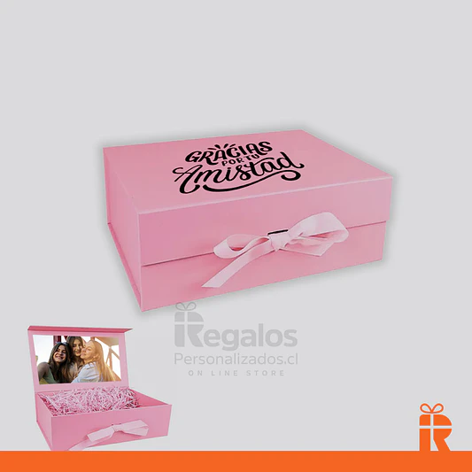 Caja premium para regalo 29x22x10 rosada 1
