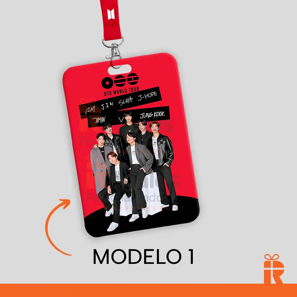 Porta credencial diseño BTS 2