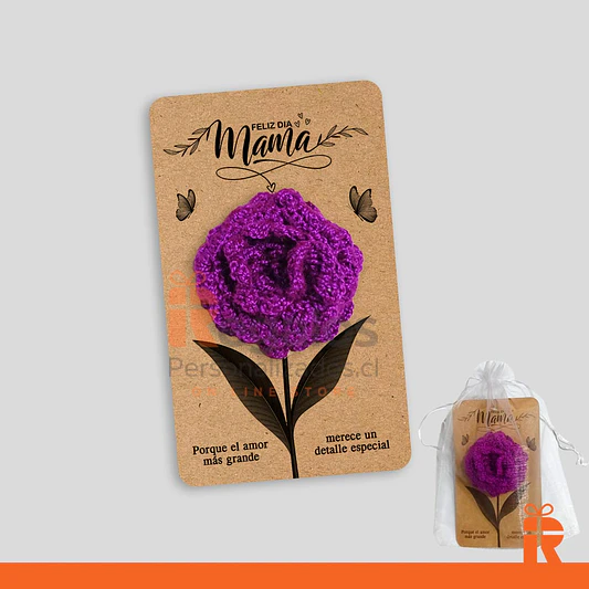 Scrunchie tejido diseño dia de la madre 1