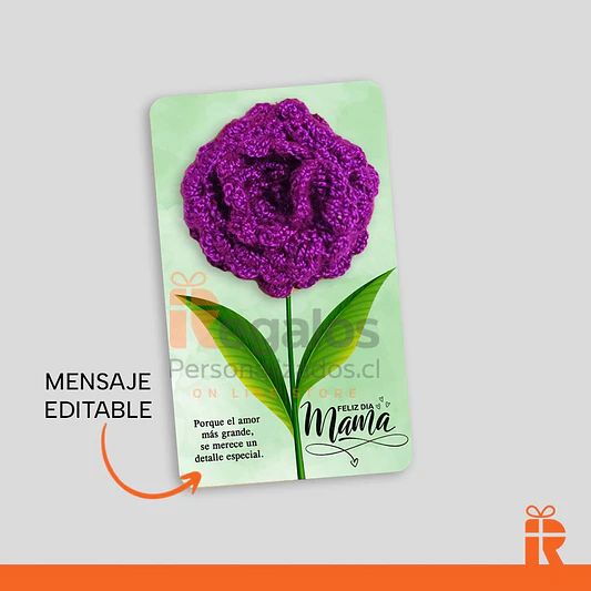 Scrunchie tejido diseño dia de la madre 3