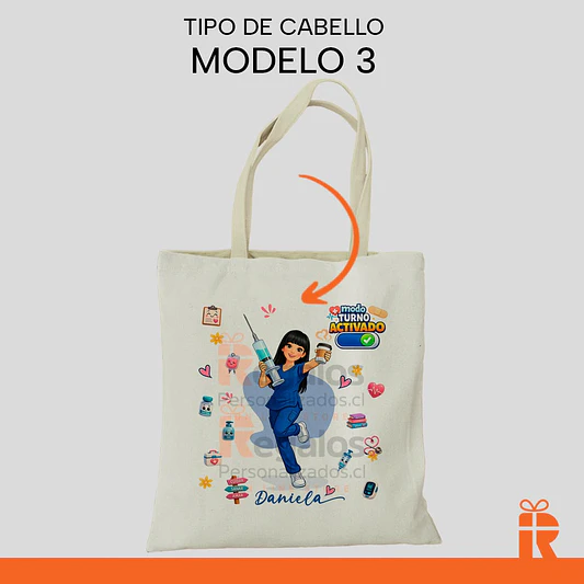 Bolsa tela diseño Enfermera 4