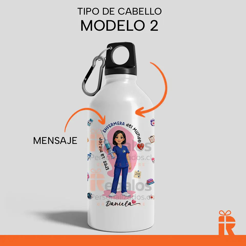 Botella diseño Enfermera 3