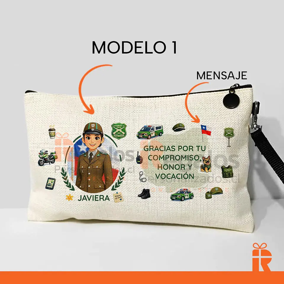 Estuche neceser diseño carabinera 3