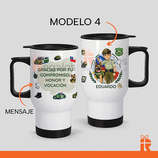 Mug térmico diseño carabinero 5