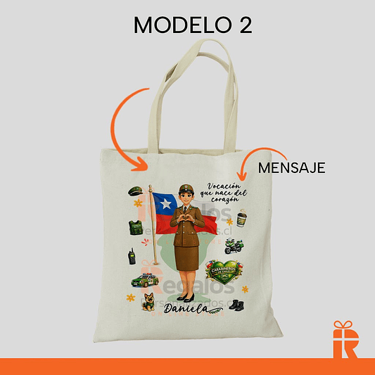 Bolsa tela diseño Carabinera 3