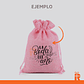 Saco arpillera 13x18cm rosado personalizado - Miniatura 3