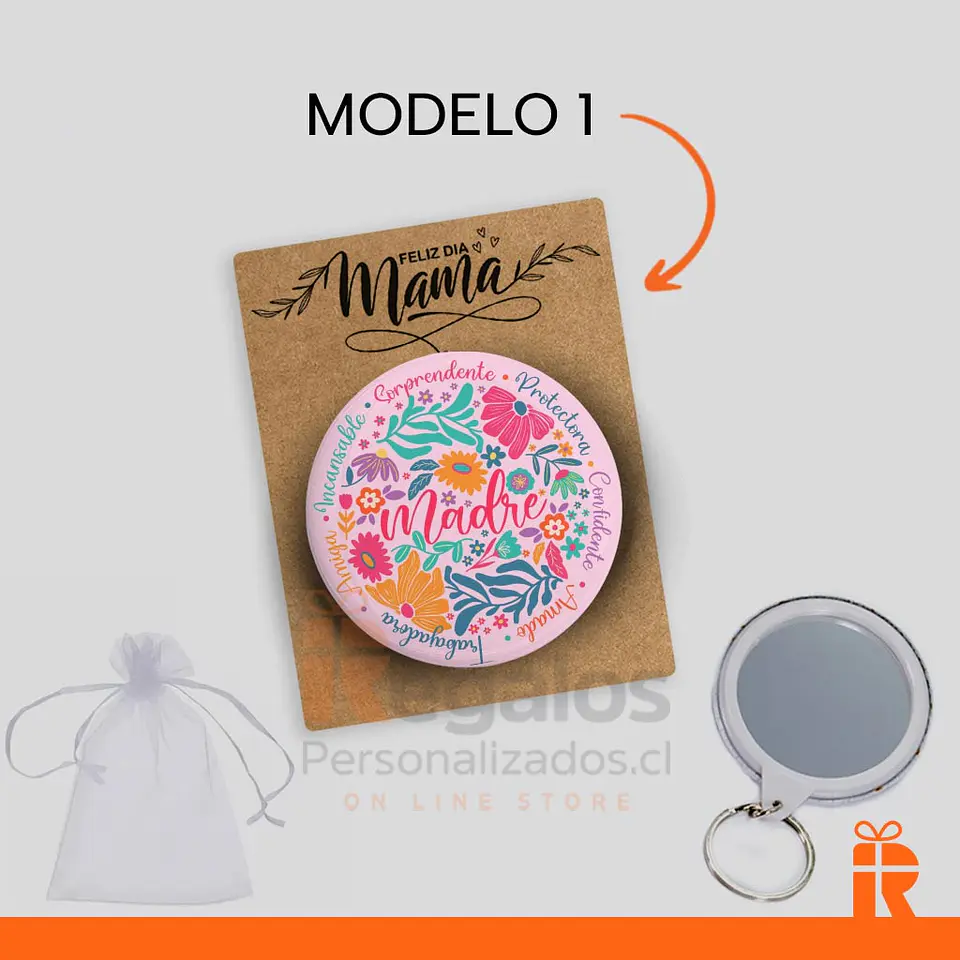 Llavero espejo diseño dia de la madre 2